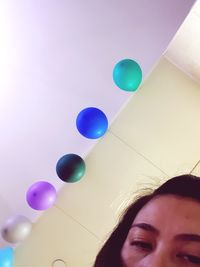 Low angle view of balloons