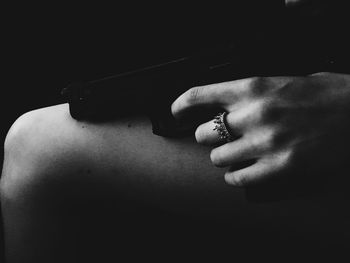 Close-up of woman hand