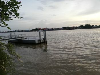 Scenic view of river against sky