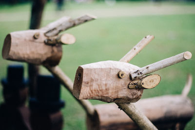 Close-up of rusty wood