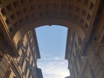 Low angle view of buildings against sky