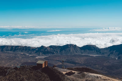 High angle view of landscape against sky