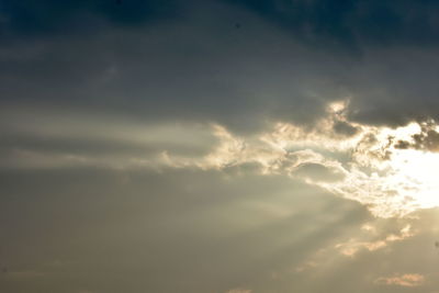 Low angle view of clouds in sky