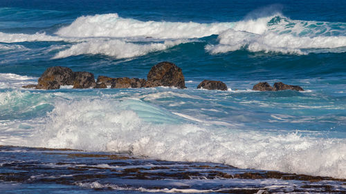 Panoramic view of sea shore