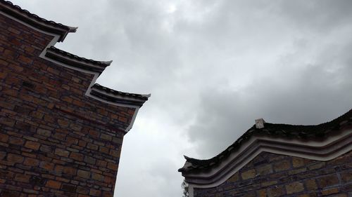 Low angle view of castle against sky