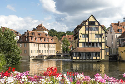 Two old half timbered houses in the center of the city of bamberg, germany 