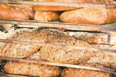 Close-up of bread in store