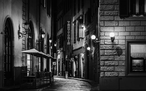 Illuminated street light at night