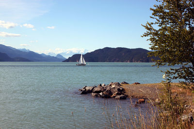 Scenic view of sea against sky