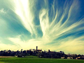 Panoramic shot of buildings against sky