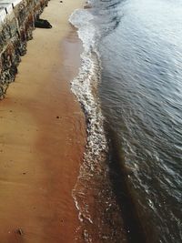 High angle view of beach