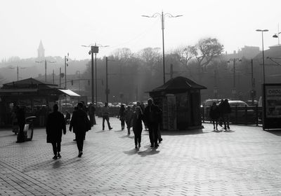 People walking on street