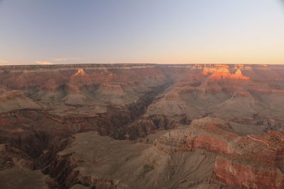 Aerial view of dramatic landscape