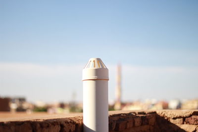 Close-up of building against clear sky