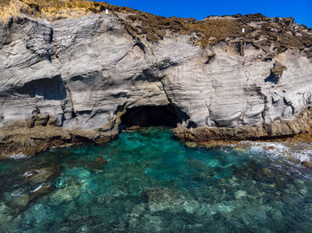 Rock formations on sea shore