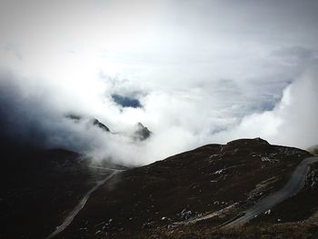 Low angle view of mountain against sky