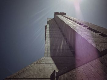 Low angle view of modern building against sky