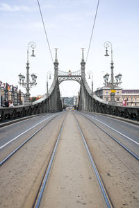 Bridge in budapest  against sky