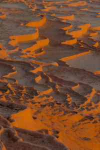 High angle view of road during sunset