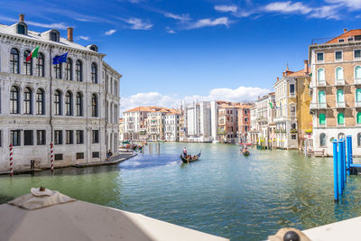 View of buildings in a water city