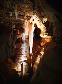 Rock formation in cave