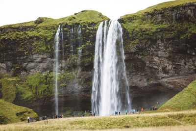 Scenic view of waterfall