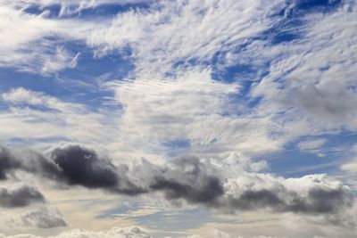 Low angle view of clouds in sky