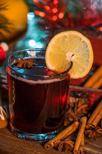 Close-up of drink on table