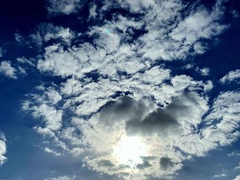 Low angle view of clouds in sky