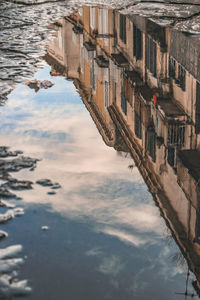 Reflection of buildings in water