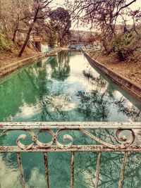 Swimming pool by river