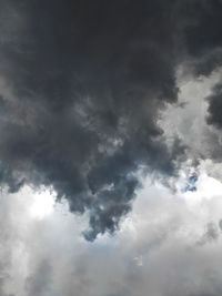 Low angle view of cloudy sky