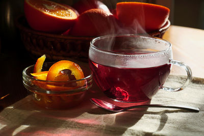 Close-up of drink on table