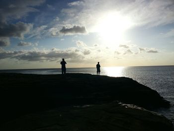 Scenic view of sea during sunset