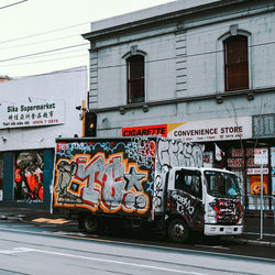 Graffiti on wall of building