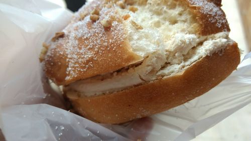 Close-up of bread in plate