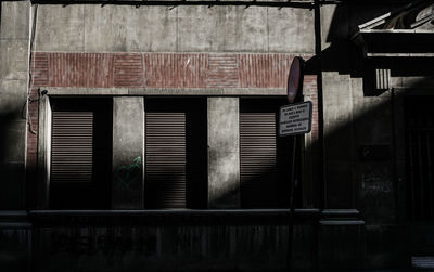 Closed window of old building