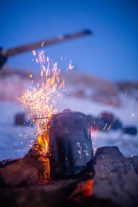 Close-up of bonfire