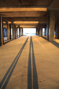 View of sunlight in corridor