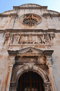 Low angle view of historical building