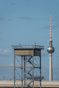 Low angle view of lighthouse against sky