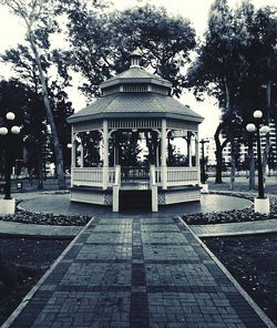 View of built structure with trees in background