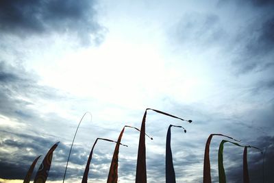 Low angle view of playground against sky