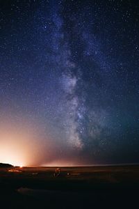 Scenic view of star field in sky at night