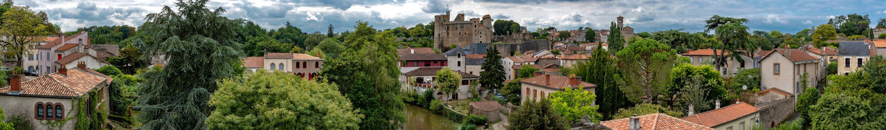 Panoramic view of buildings in town