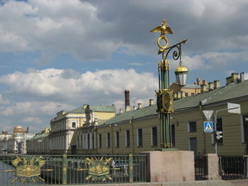 Low angle view of buildings in city