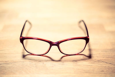Close-up of eyeglasses