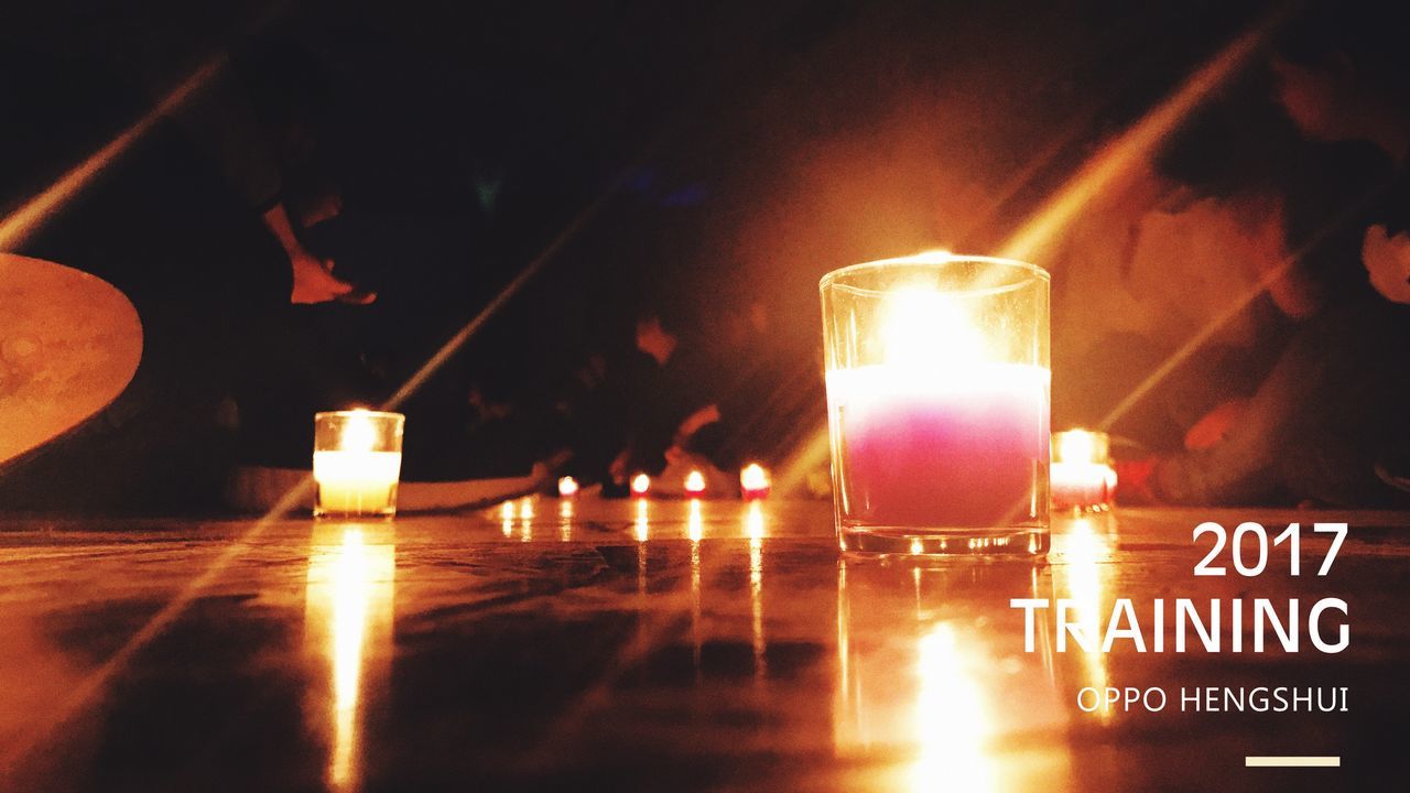 CLOSE-UP OF ILLUMINATED LIGHT CANDLES