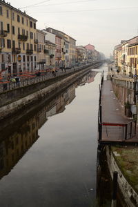 View of river with buildings in background