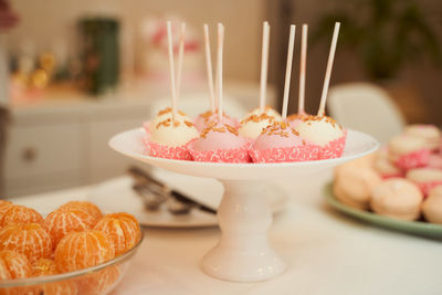 Close-up of food on table